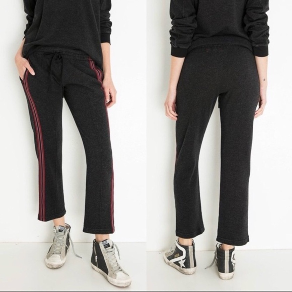 Xirena Women's Taylor 100% Cotton Track Pants Joggers in Black Steel Size Small